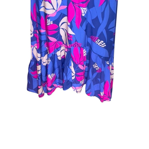 Abel the Label Anthropologie flutter sleeve high low midi dress bold floral XS - Picture 5 of 12